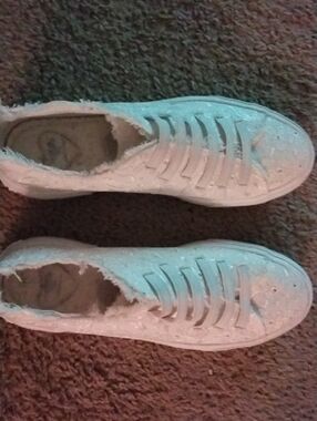 Rocket Dog Sz 6-1/2 White Lace Casual Slip-On Sneakers